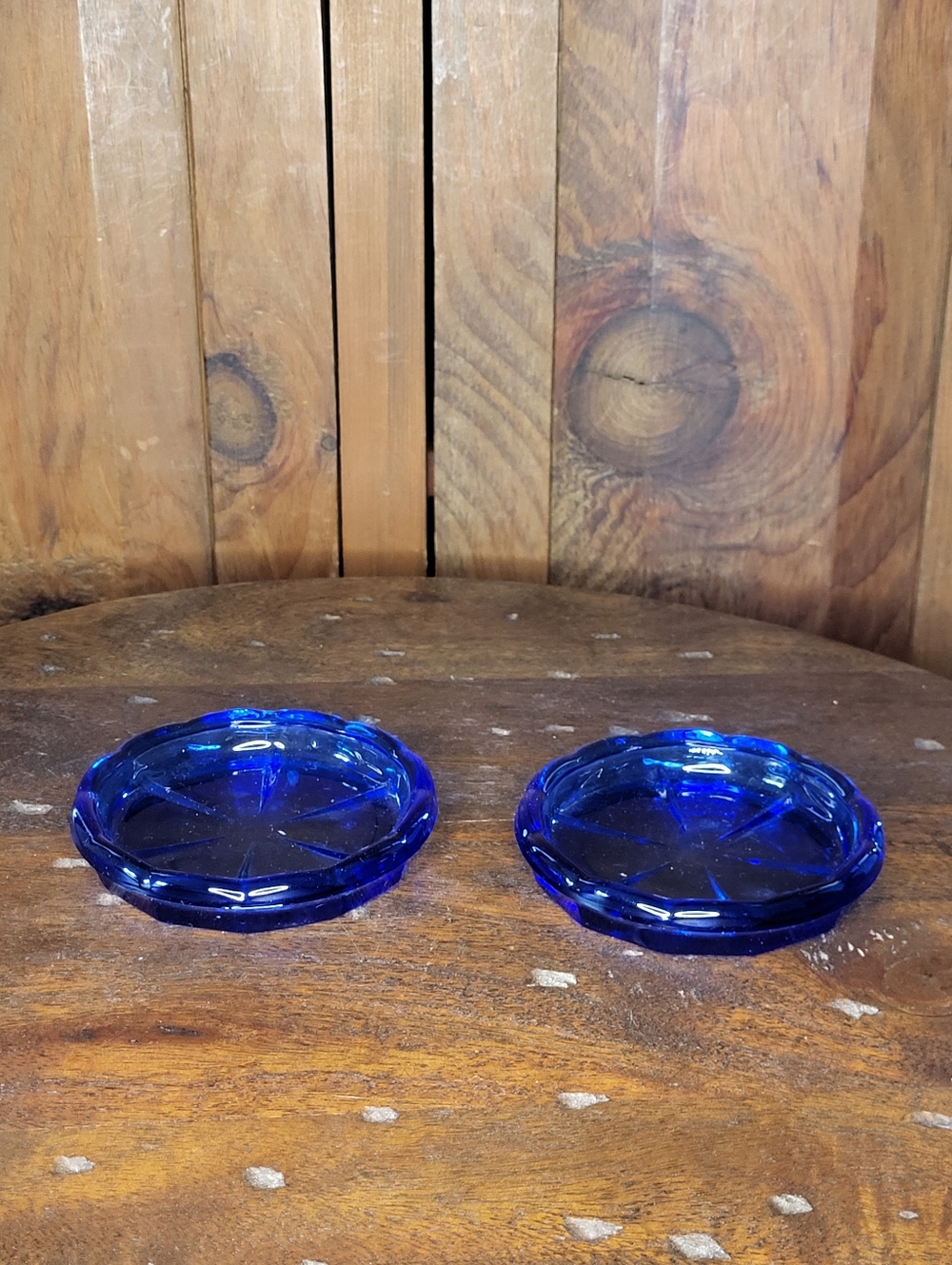 Cobalt Blue glass coasters